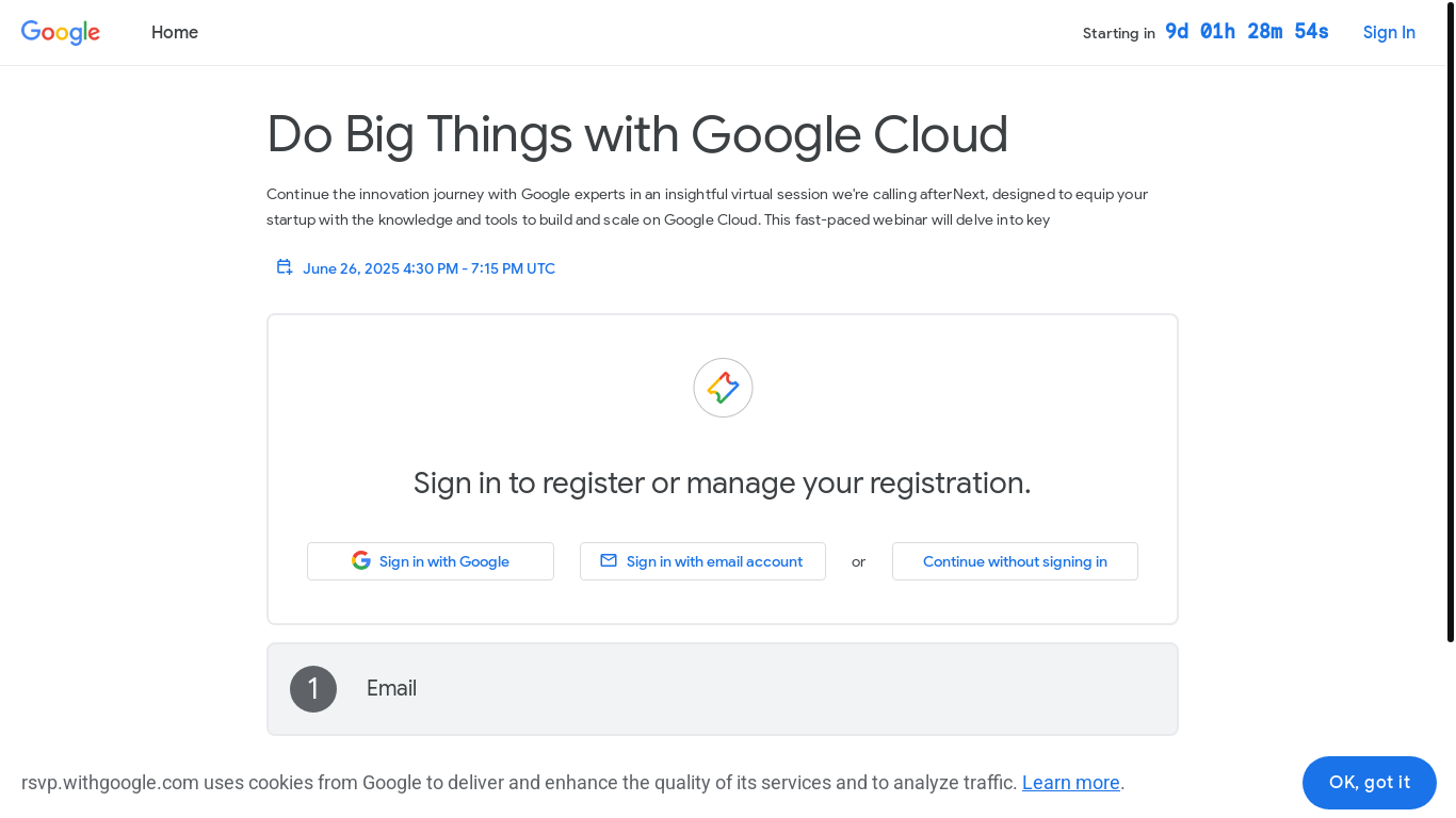 website screenshot of https://rsvp.withgoogle.com/formredirect?action=registration&code=B2JWDE01&eventId=228d1e6f22cf45c0a522e599d8bd101d