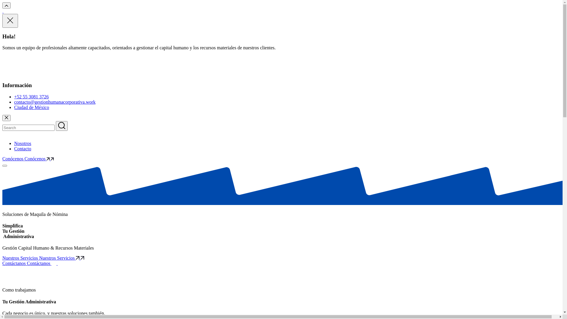 website screenshot of https://gestionhumanacorporativa.work/