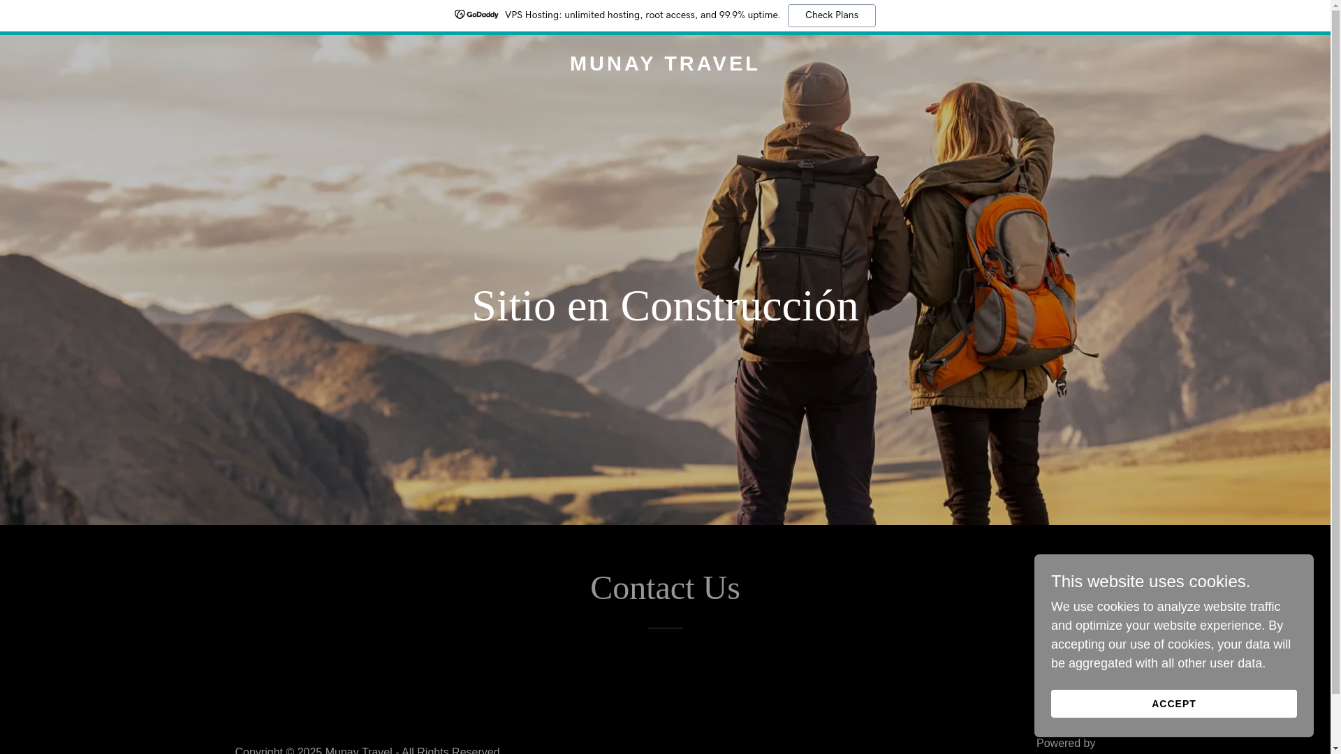 website screenshot of https://munaytravel.cl/