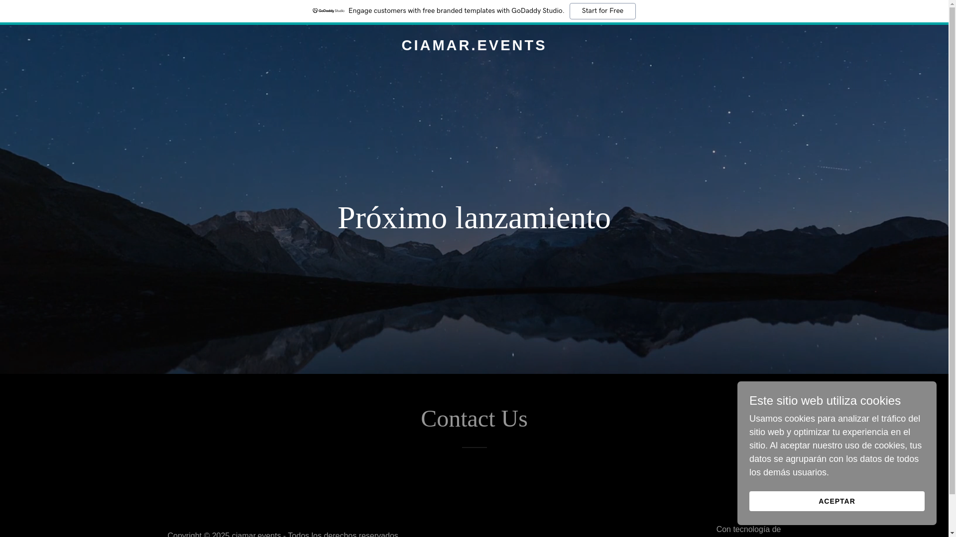 website screenshot of https://ciamar.events/