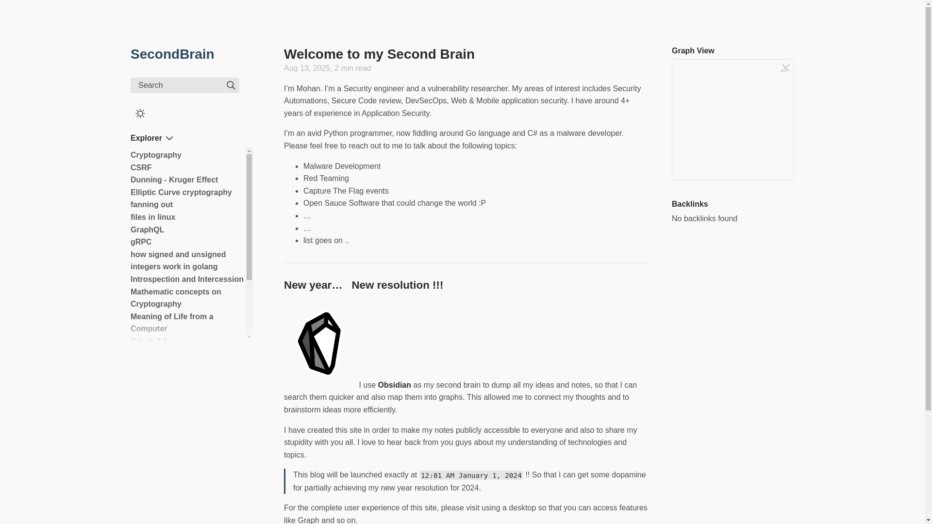 website screenshot of https://secondbrain-public.pages.dev/