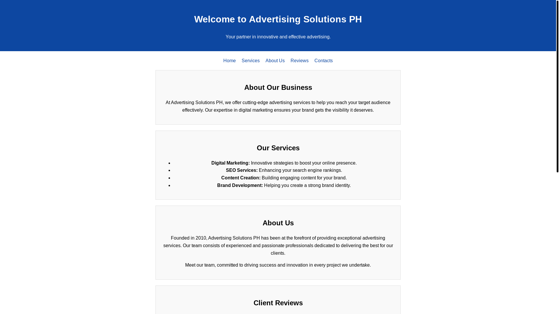 website screenshot of https://phicurebi.online/