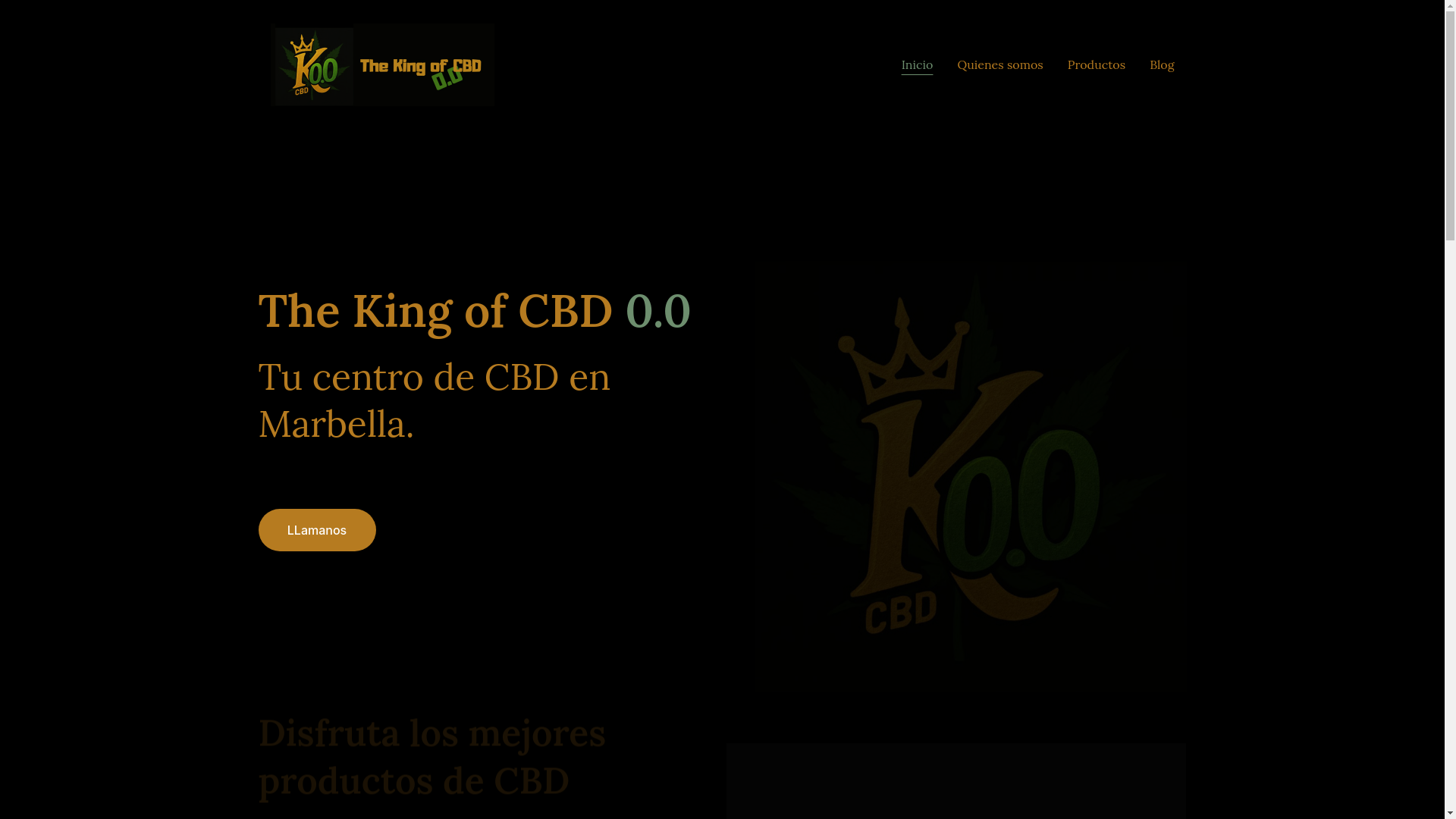 website screenshot of https://thekingofcbd.es/