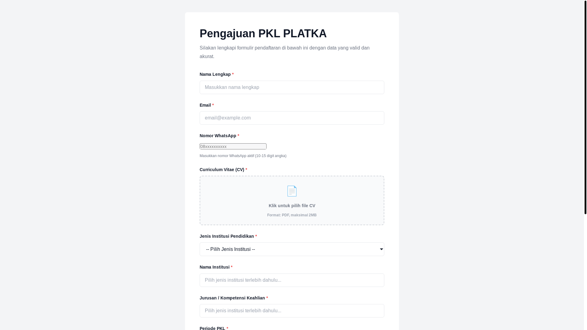 website screenshot of https://pkl-frontend.pages.dev/