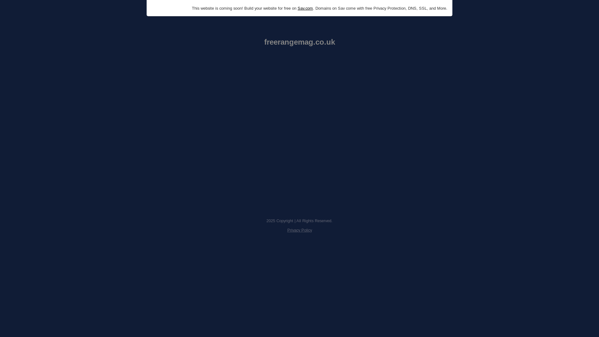 website screenshot of https://freerangemag.co.uk/