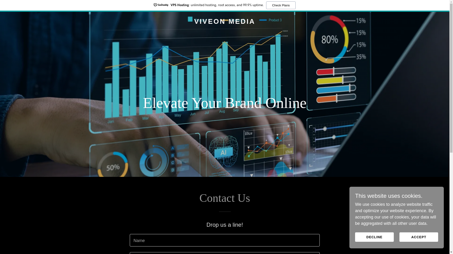 website screenshot of https://viveonmedia.com/