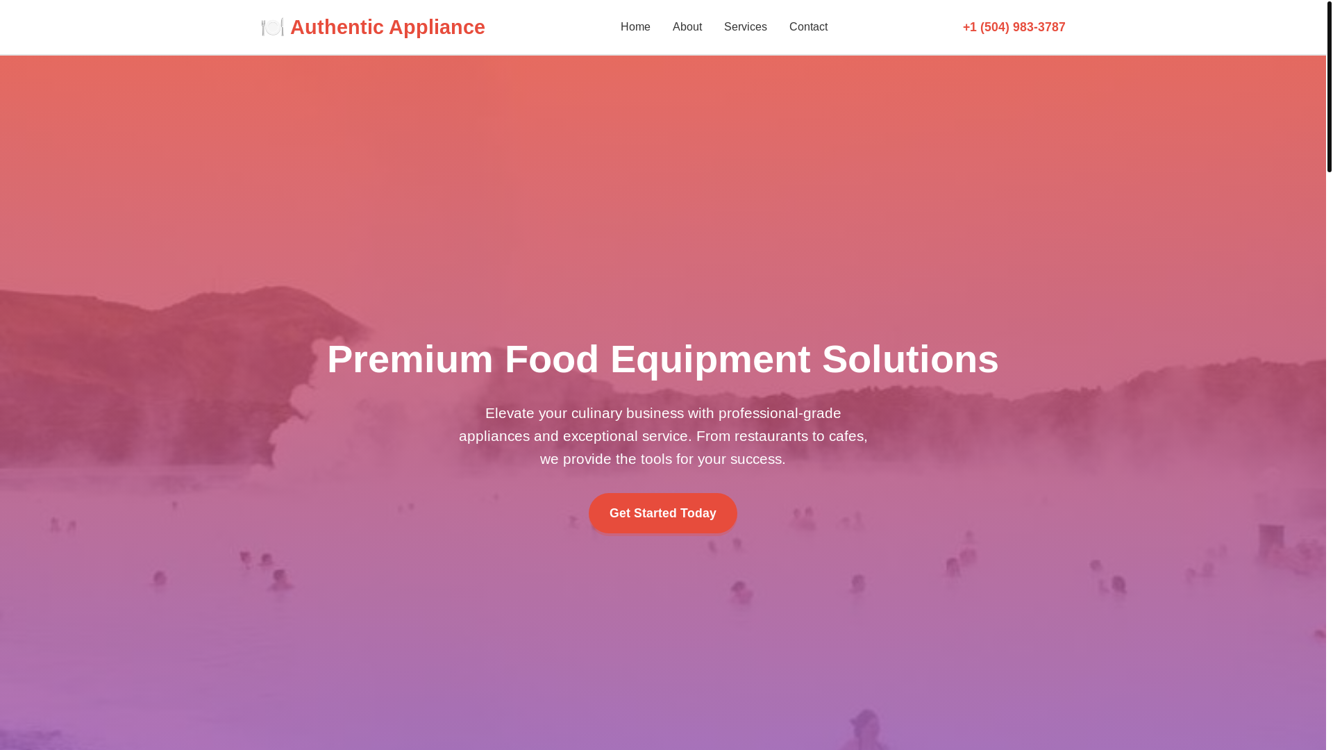 website screenshot of https://authenticappliance.qpon/