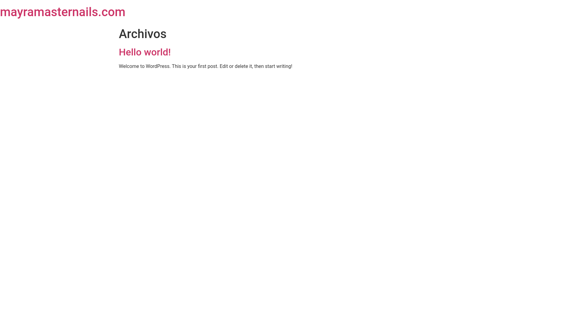 website screenshot of https://mayramasternails.com/