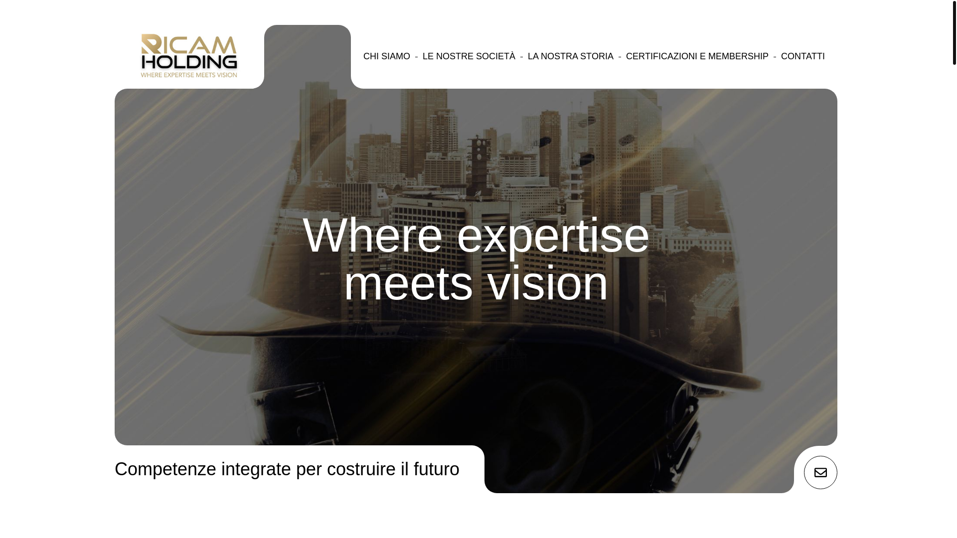 website screenshot of https://ricamholding.it/