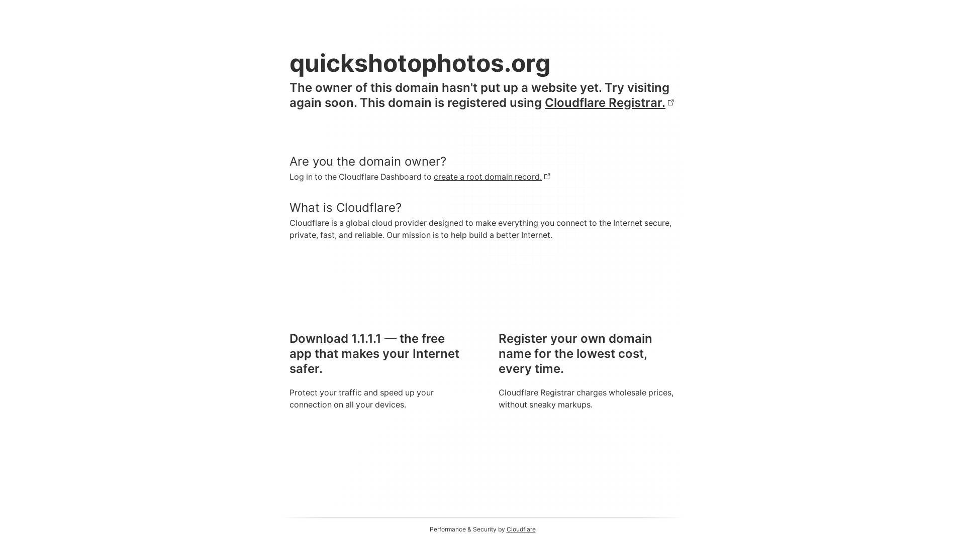 website screenshot of https://quickshotophotos.org/