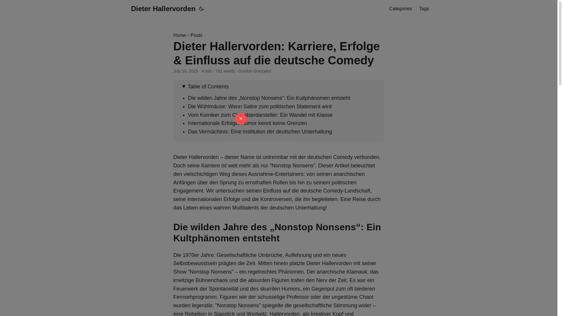 website screenshot of https://dieter-hallervorden20250714.pages.dev/