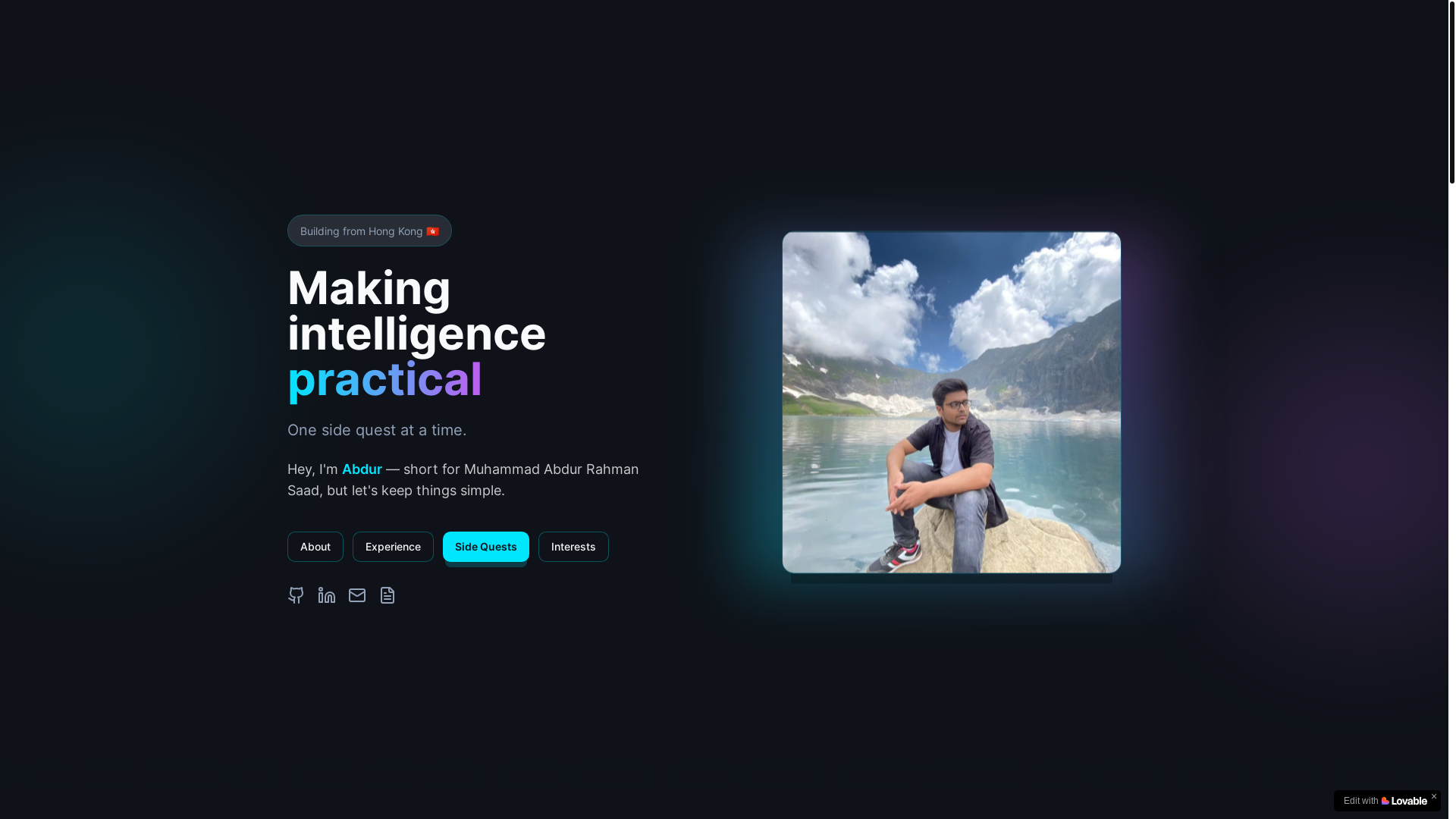 website screenshot of https://abdur-dev.com/