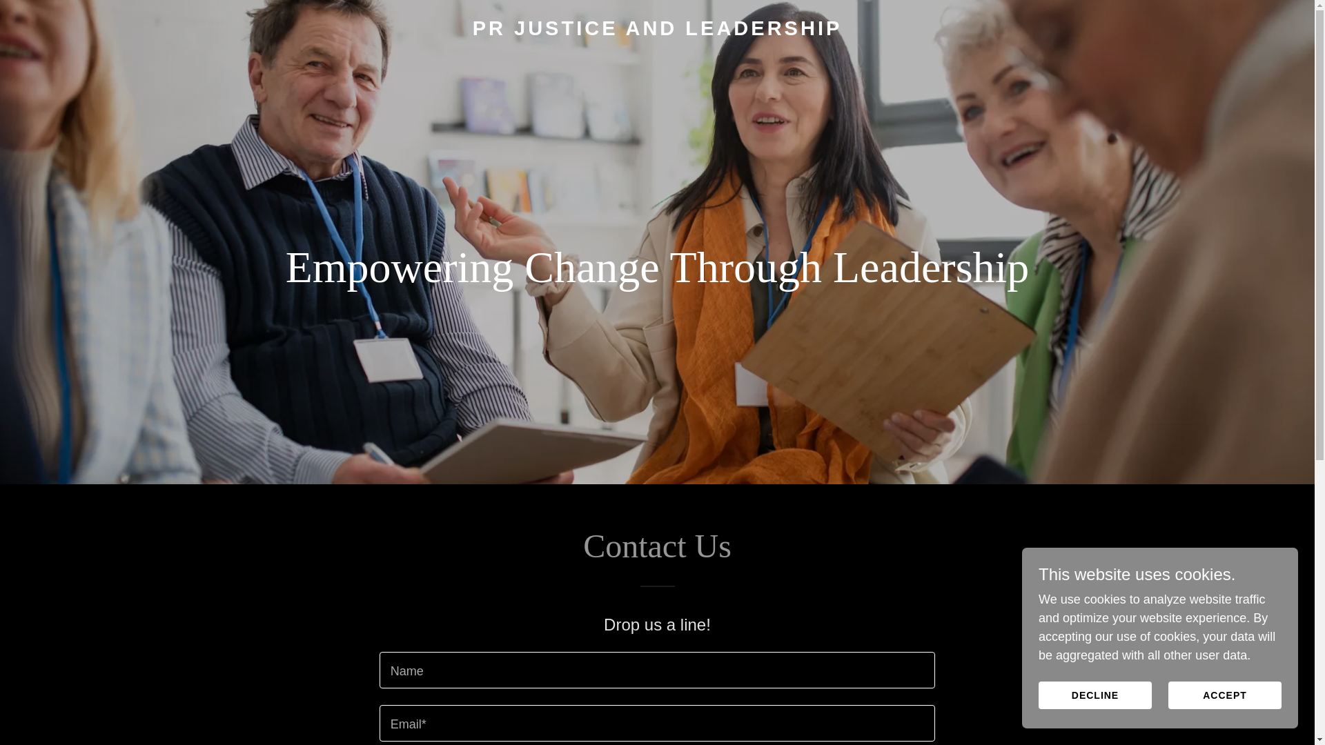 website screenshot of https://prjusticeandleadership.co.uk/
