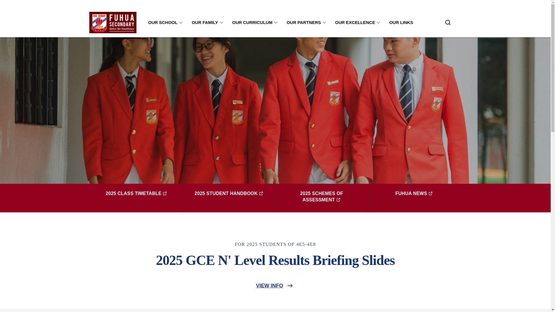 website screenshot of https://www.fuhuasec.moe.edu.sg/