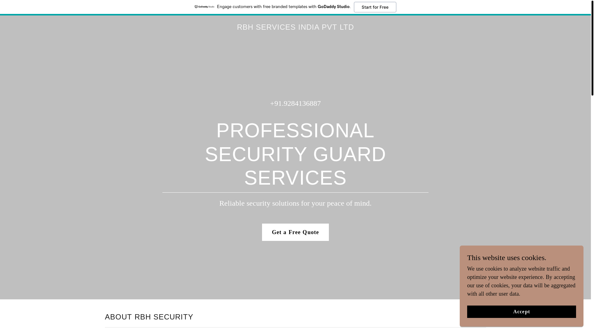 website screenshot of https://rbhsecurityindia.xyz/
