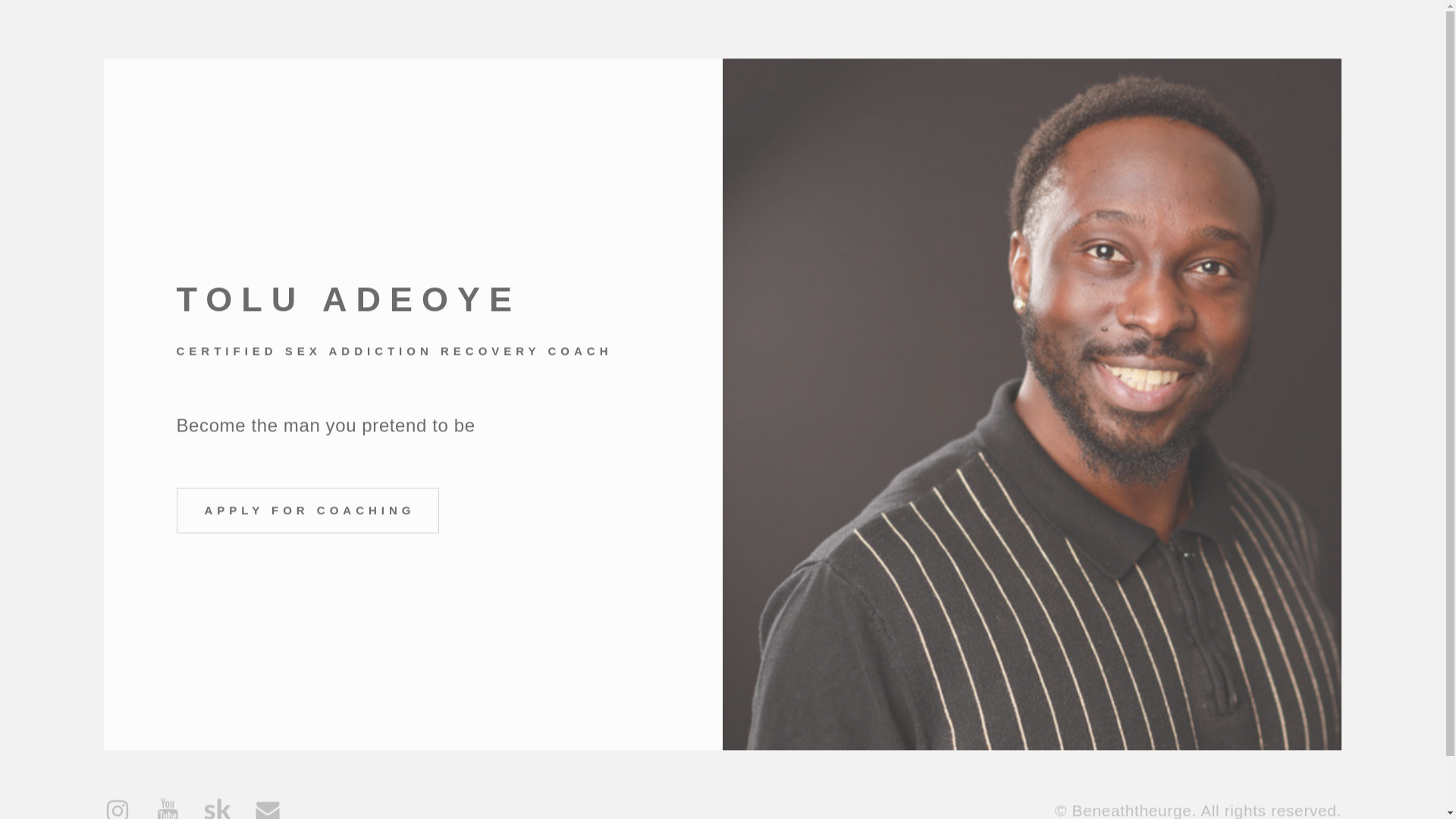 website screenshot of https://beneaththeurge.com/