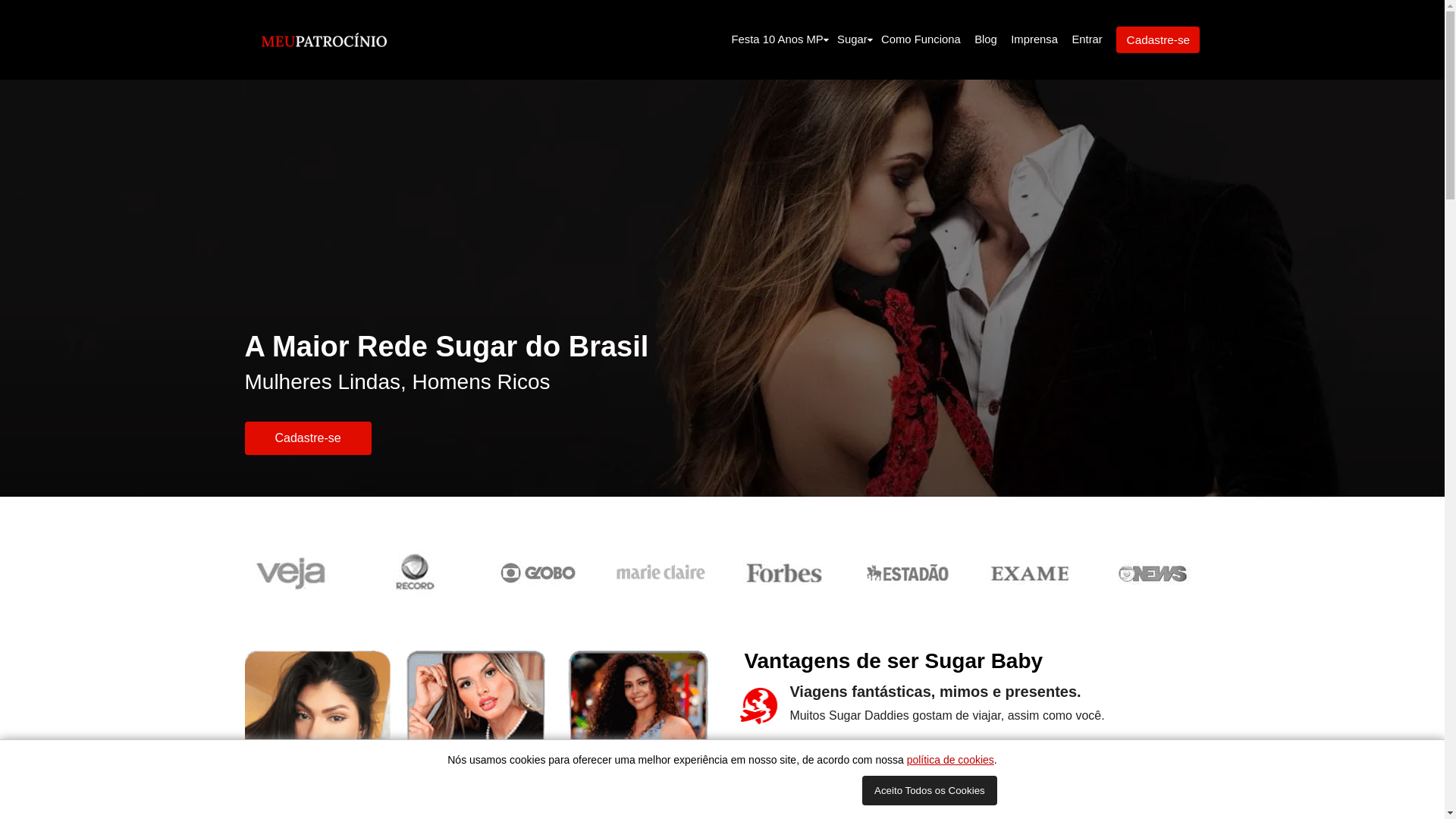 website screenshot of https://meupatrocinio.com/