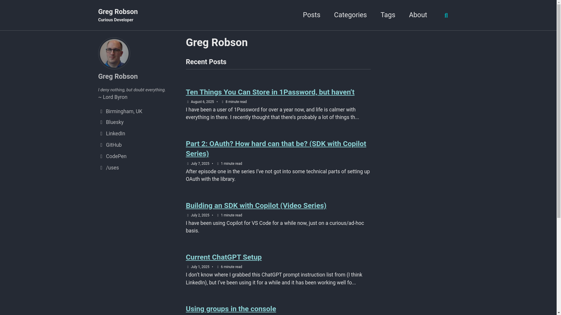 website screenshot of https://gregrobson-test.pages.dev/