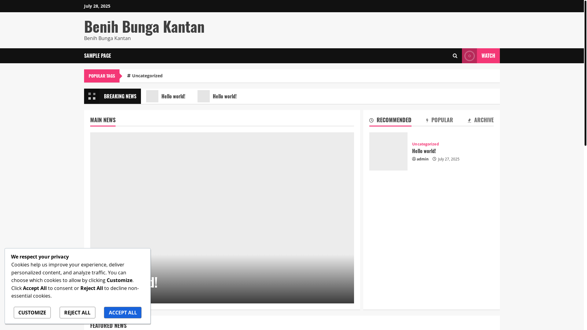website screenshot of https://benihbungakantan.com/