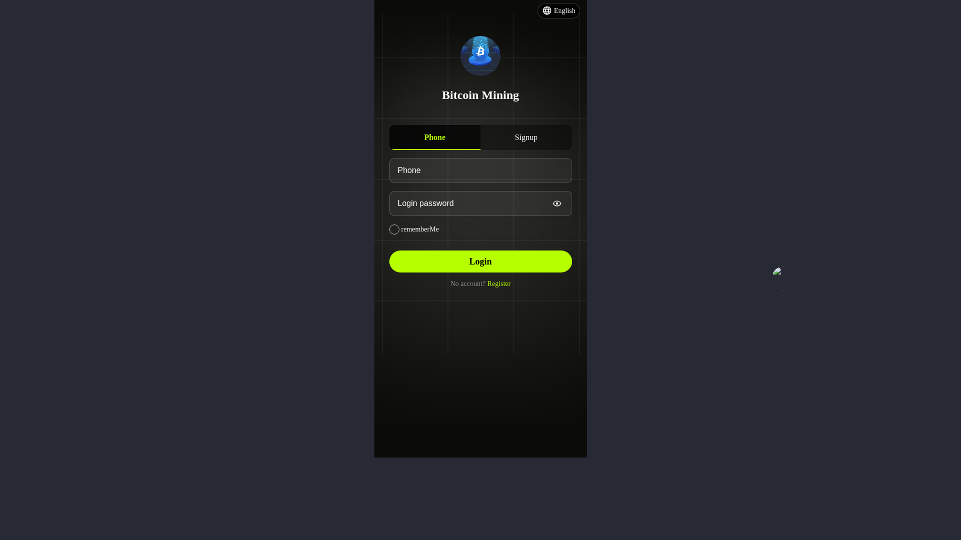 website screenshot of https://terramining.shop/