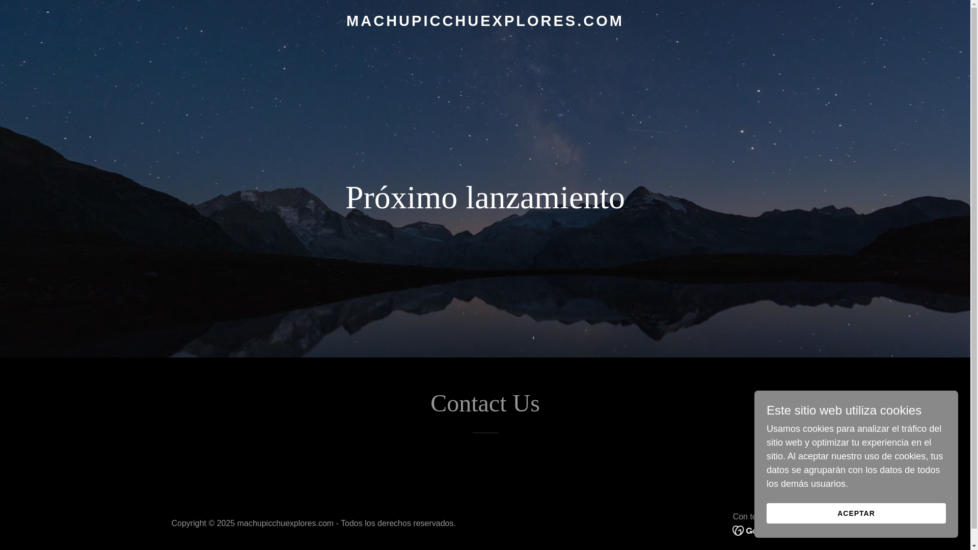 website screenshot of https://machupicchuexplores.com/