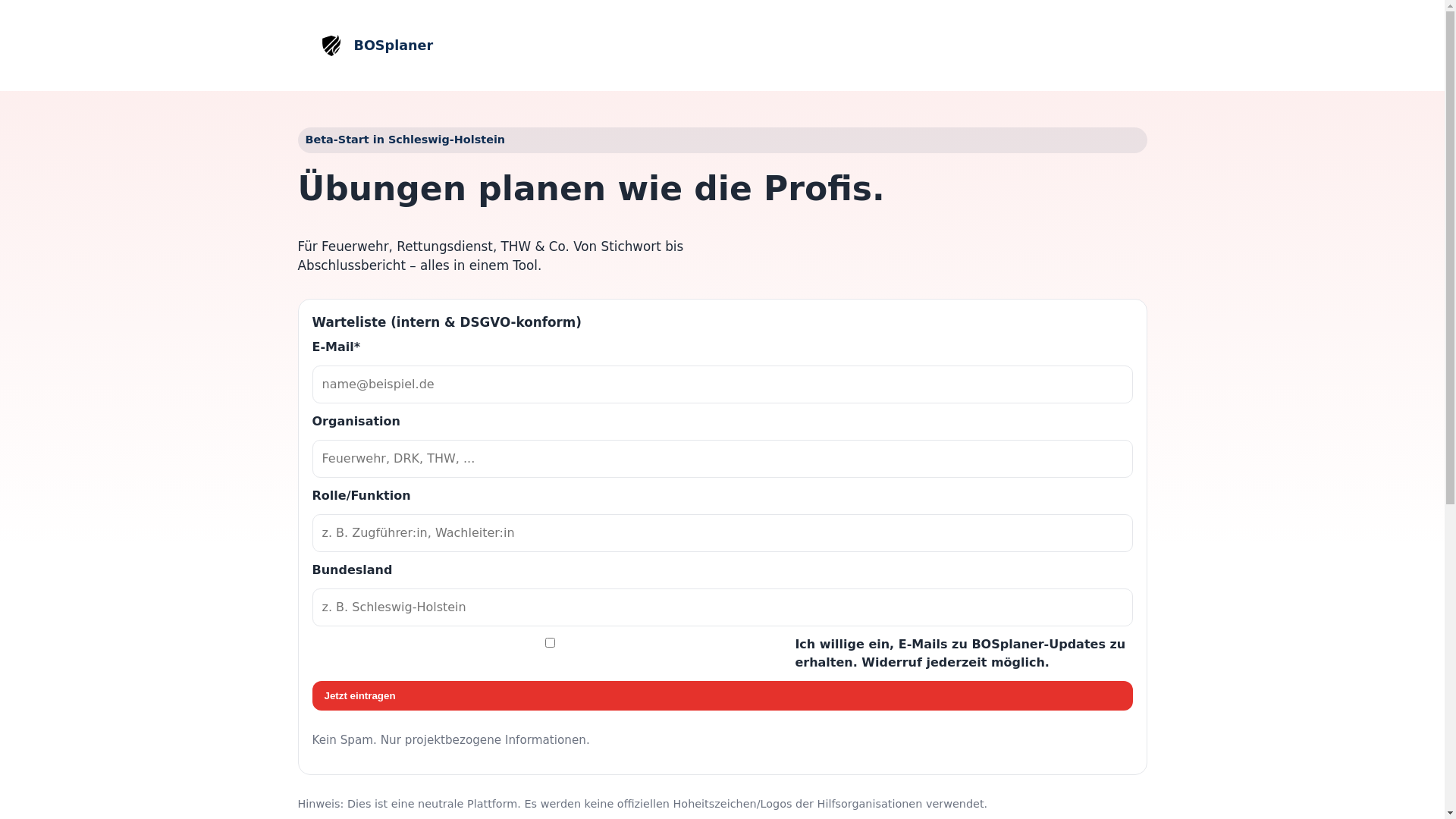 website screenshot of https://bosplaner.de/