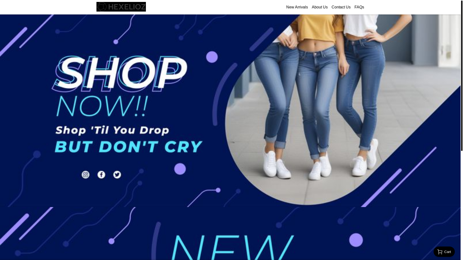 website screenshot of https://hexelioz.com/