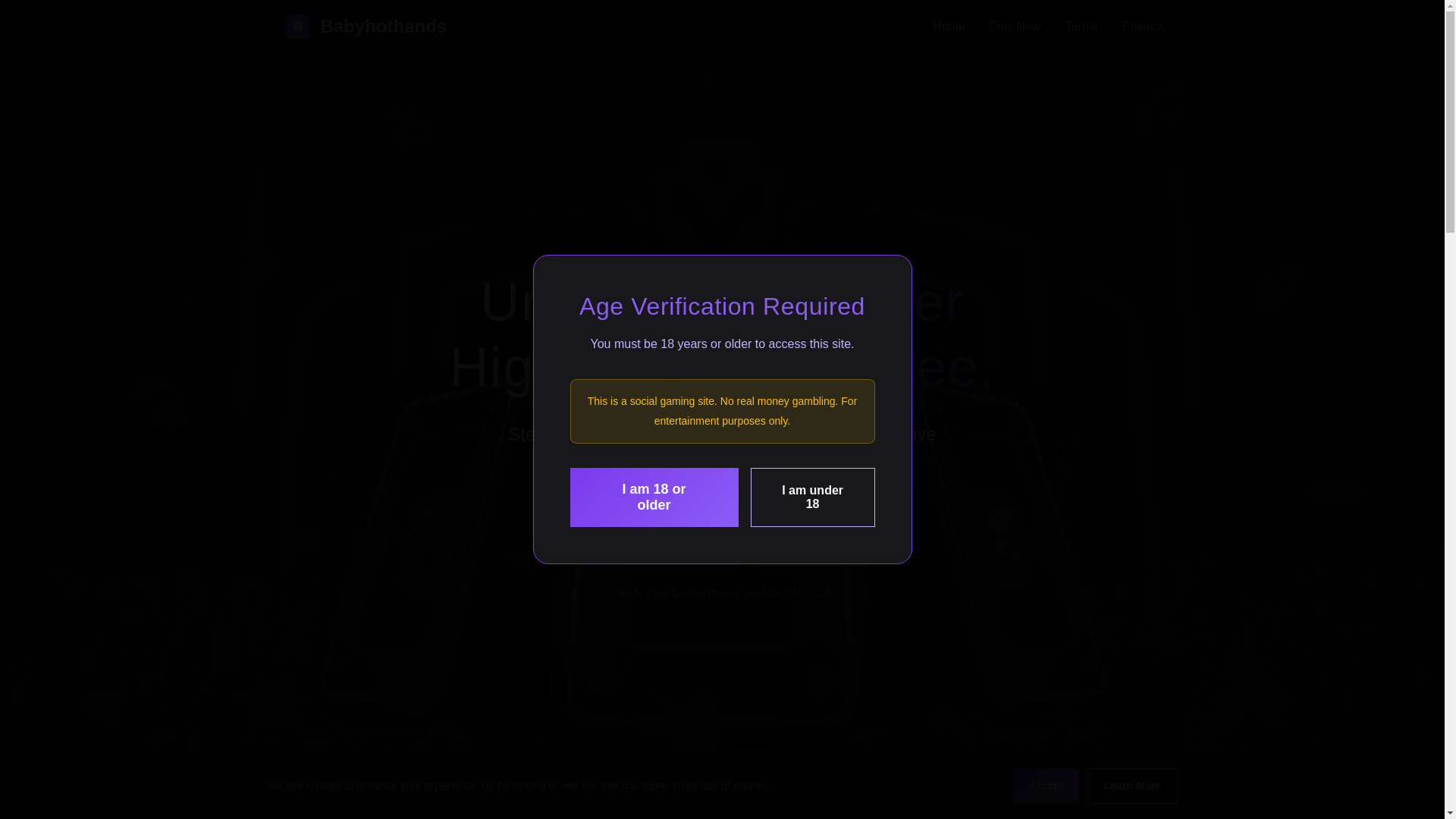website screenshot of https://babyhothands.com/