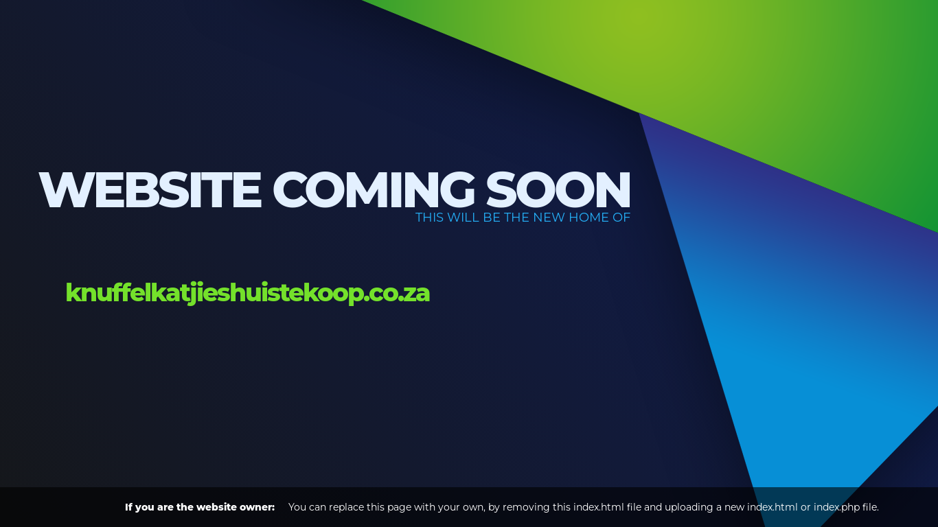 website screenshot of https://knuffelkatjieshuistekoop.co.za/