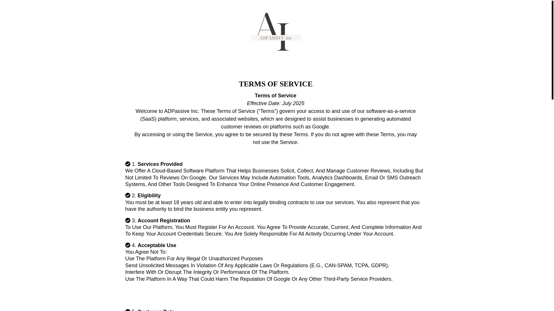 website screenshot of https://adpassiveterms.uk/