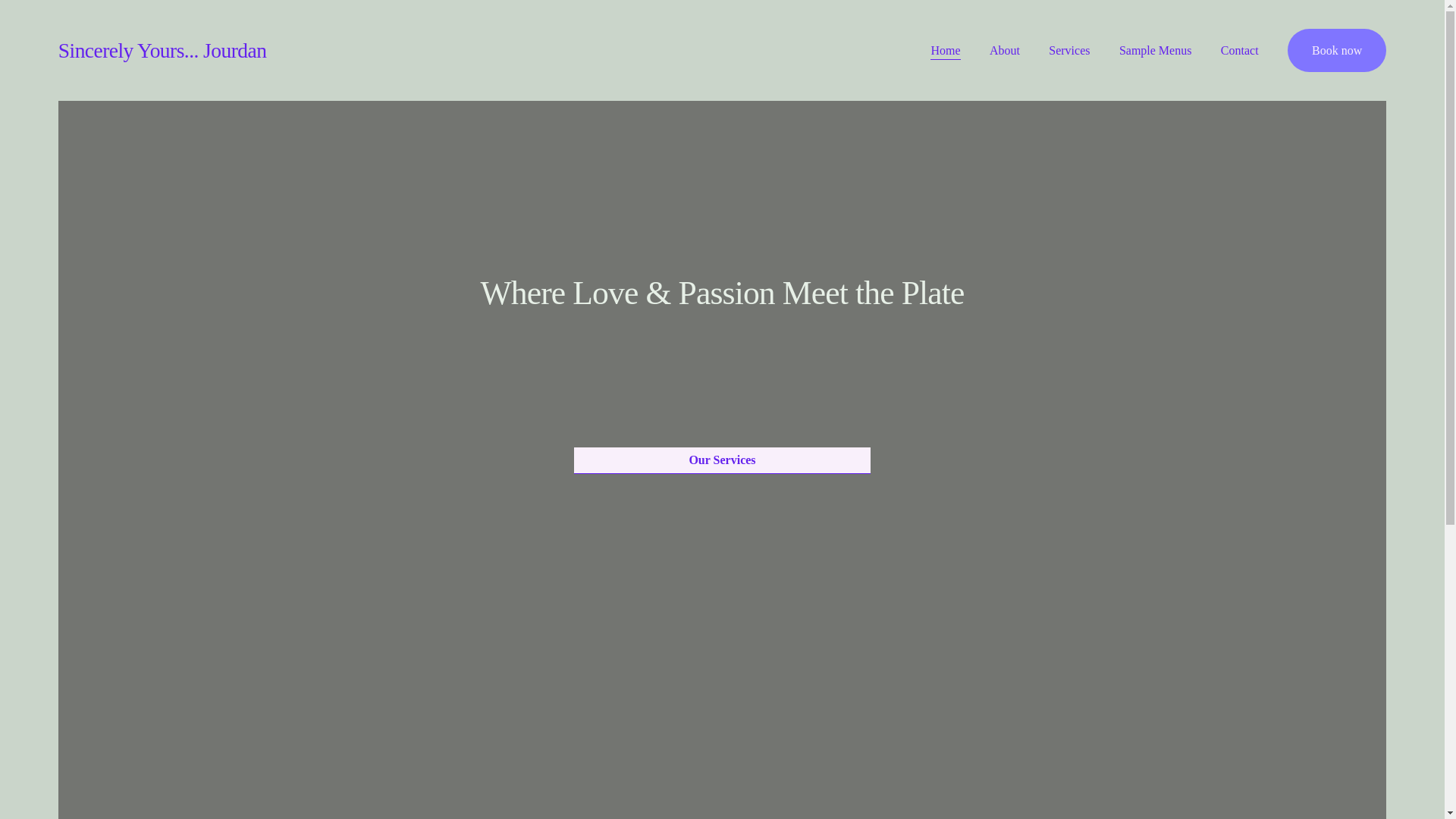 website screenshot of https://sincerelyyoursjourdan.com/