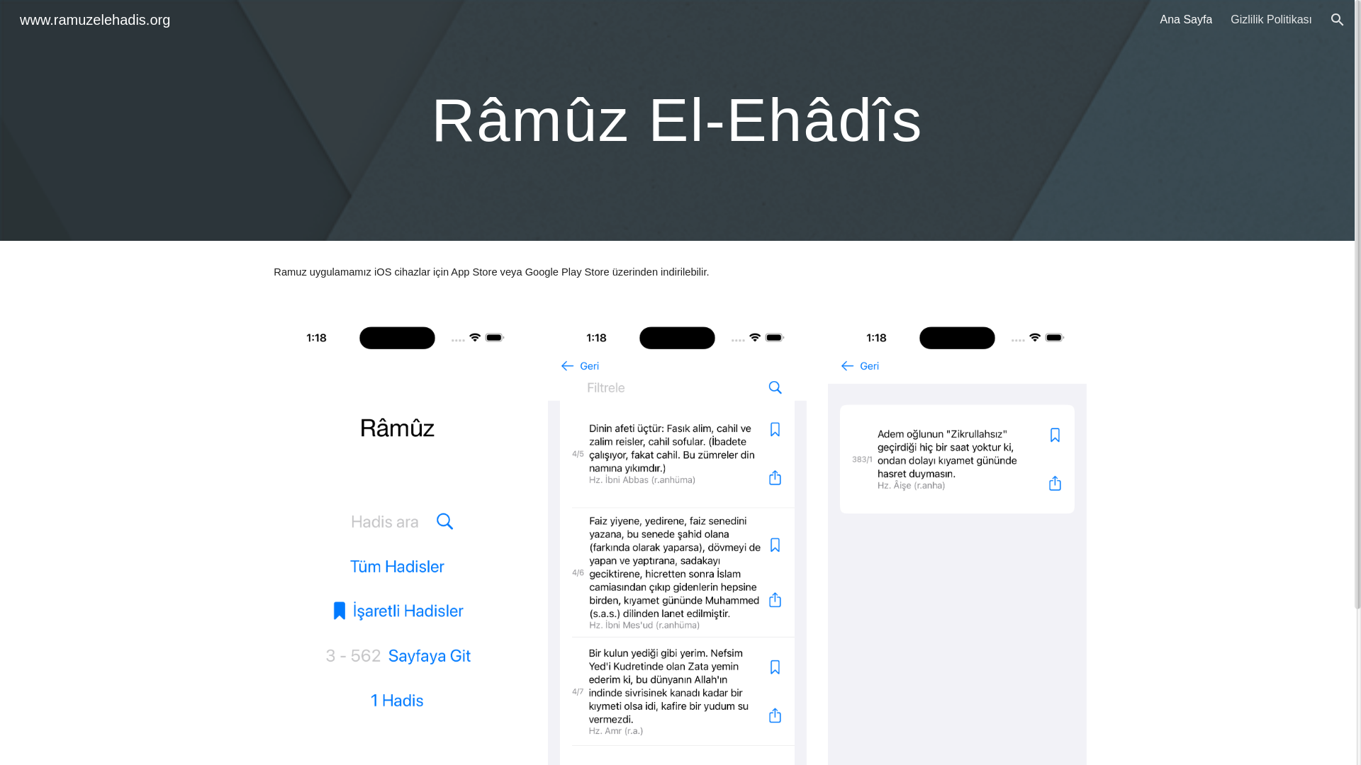 website screenshot of https://ramuzelehadis.org/