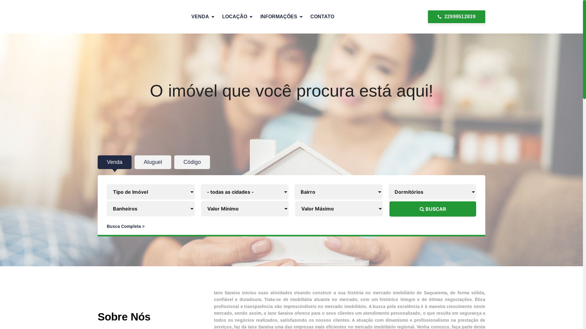 website screenshot of https://aquarelarioimoveis.com.br/