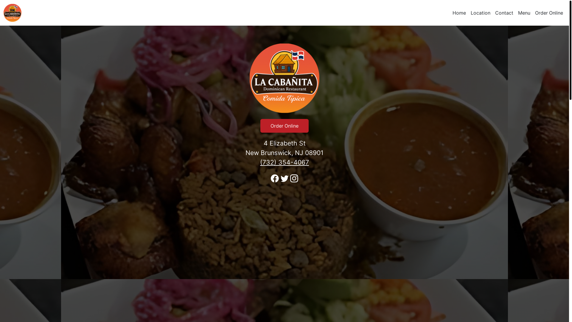 website screenshot of https://lacabanitadominicanrestaurantnj.com/