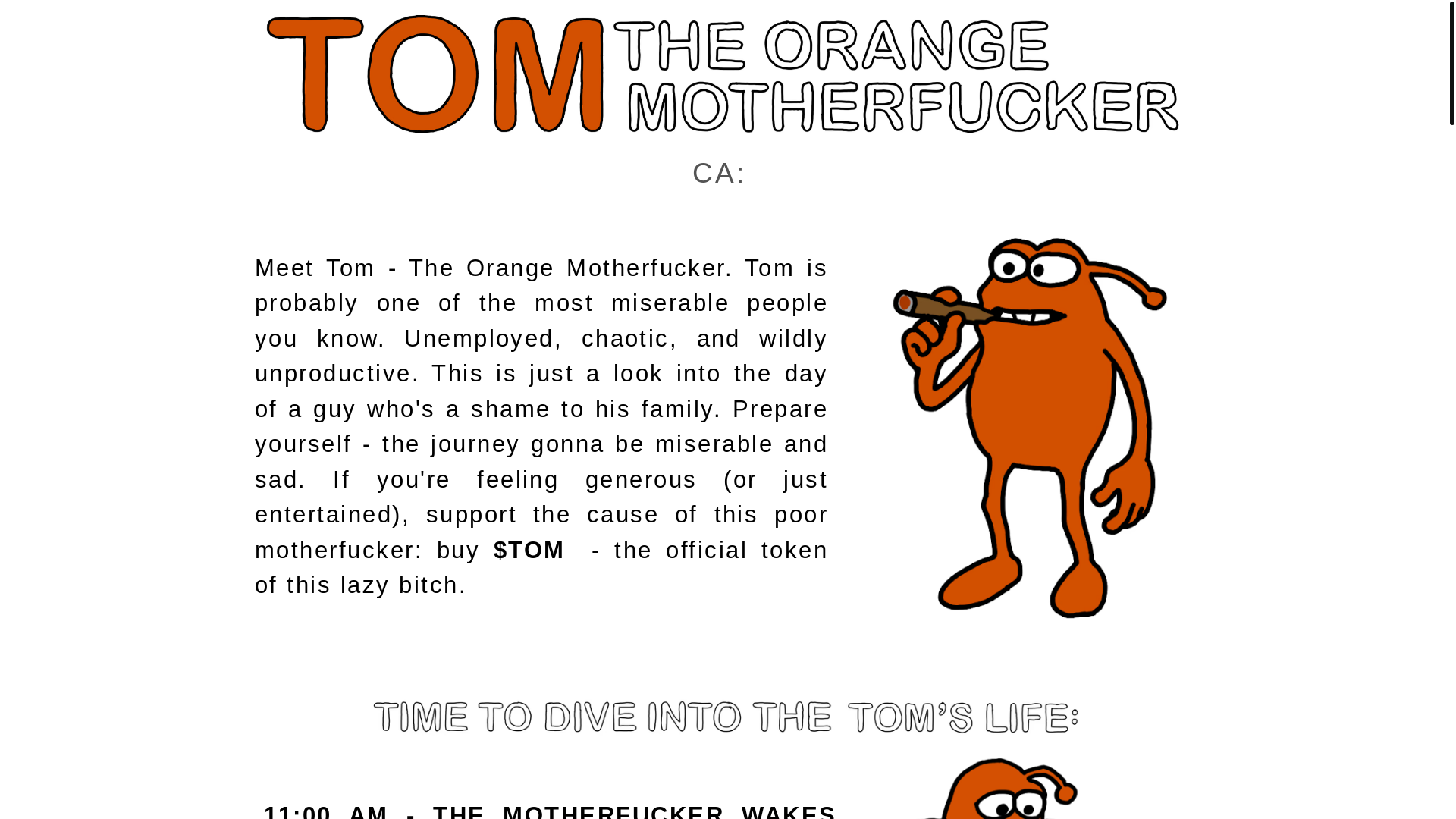 website screenshot of https://orangemf.fun/