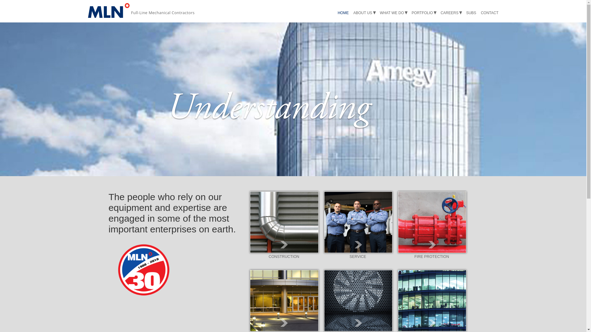 website screenshot of http://www.mlncompany.com/