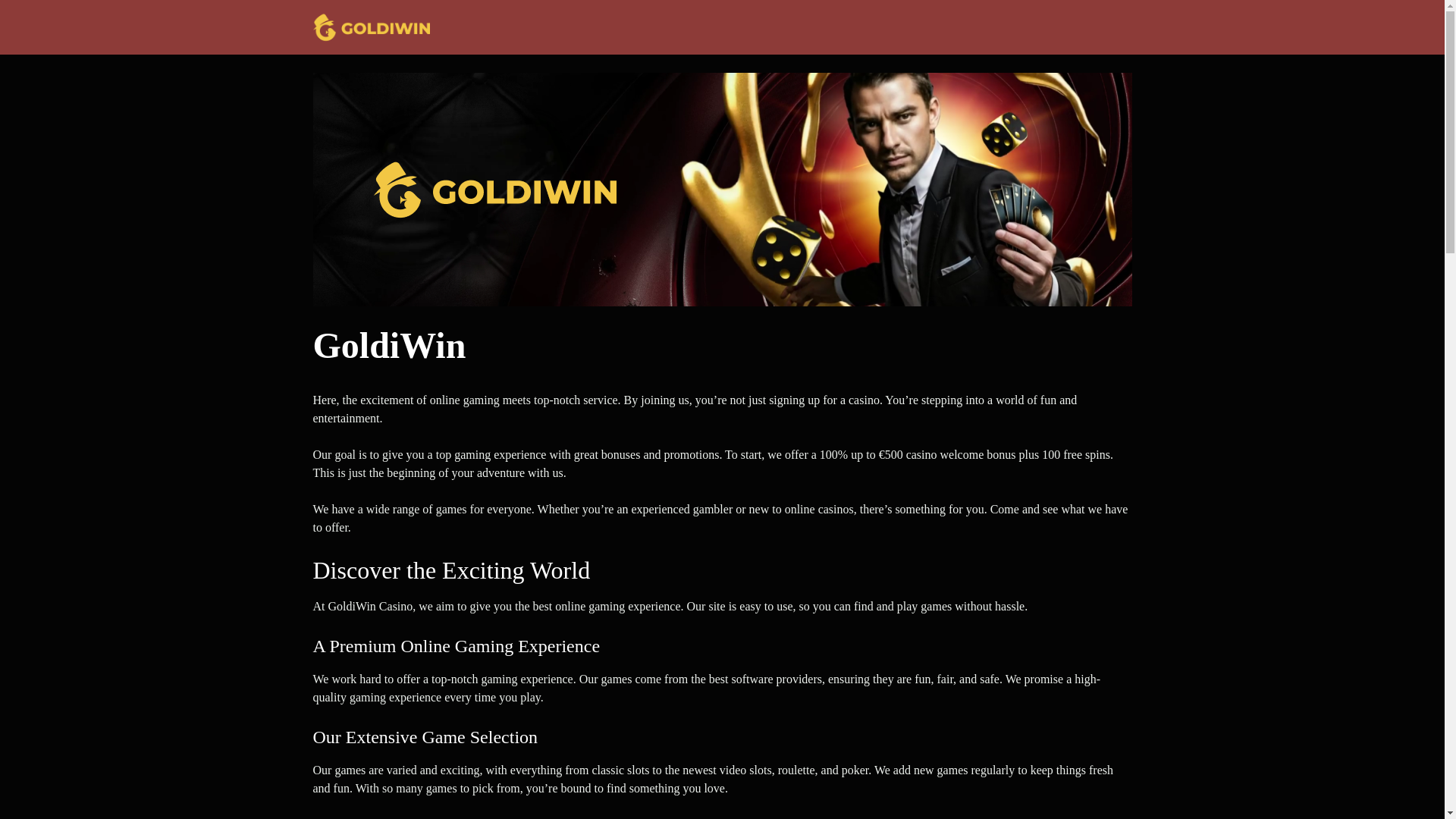 website screenshot of https://goldiwin-casino.uk/