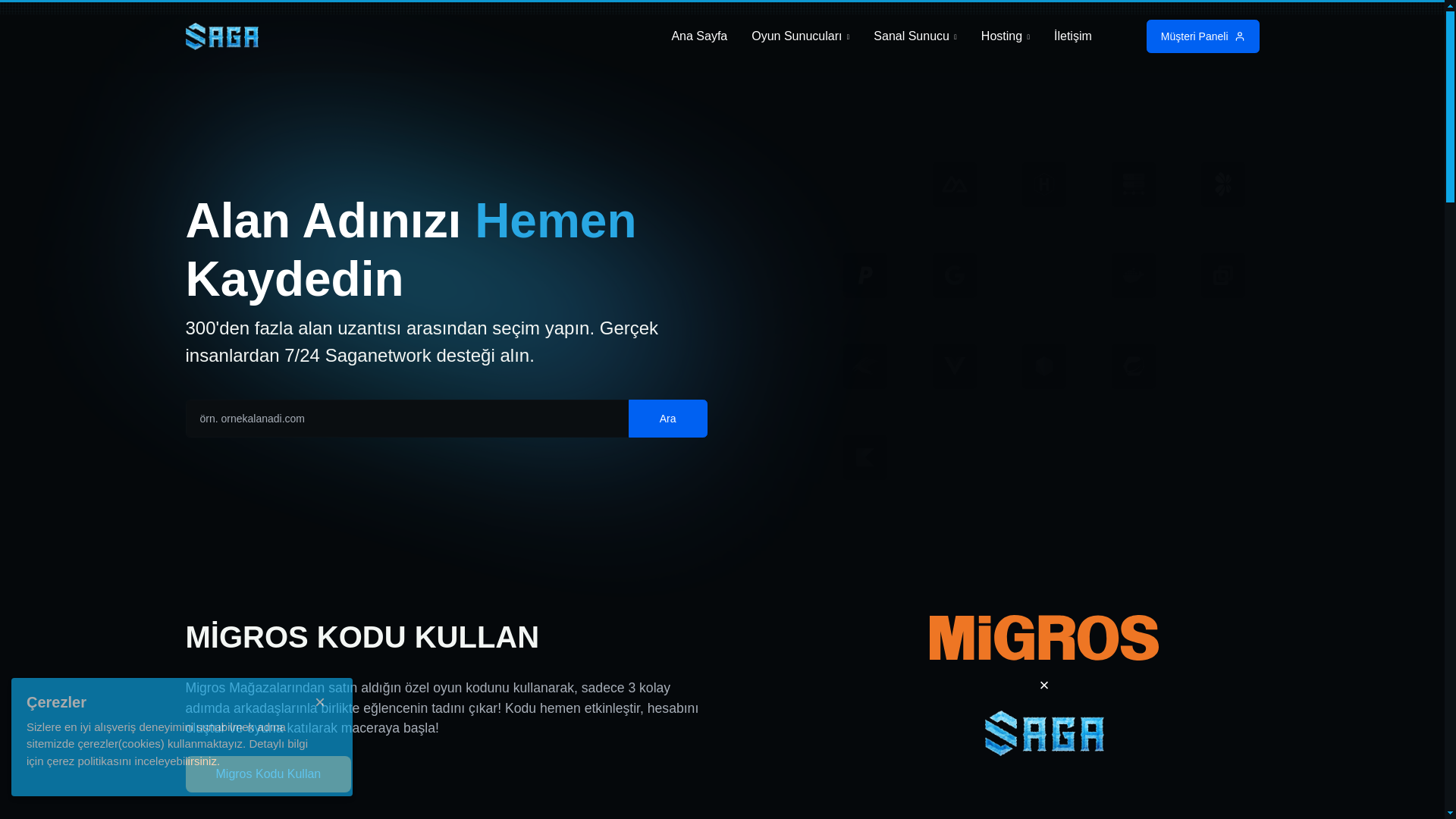 website screenshot of https://saganetwork.net