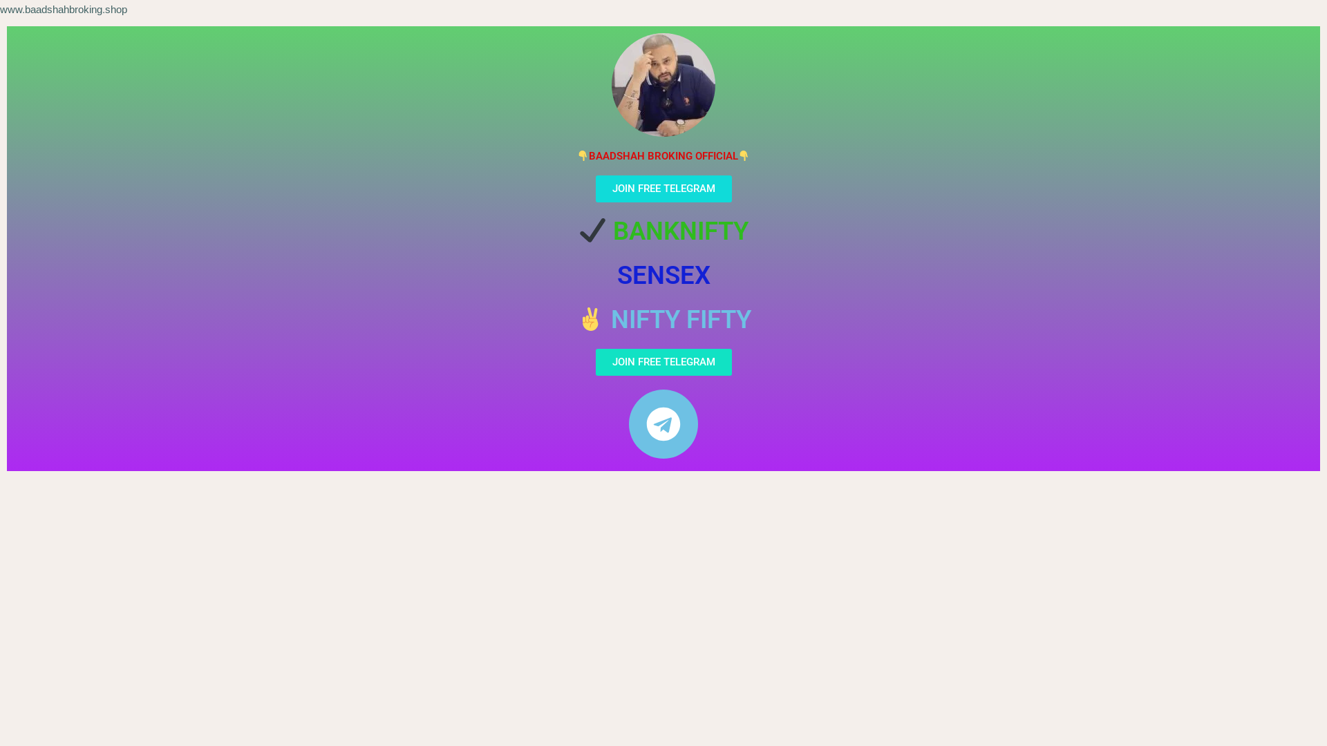 website screenshot of https://baadshahbroking.shop/