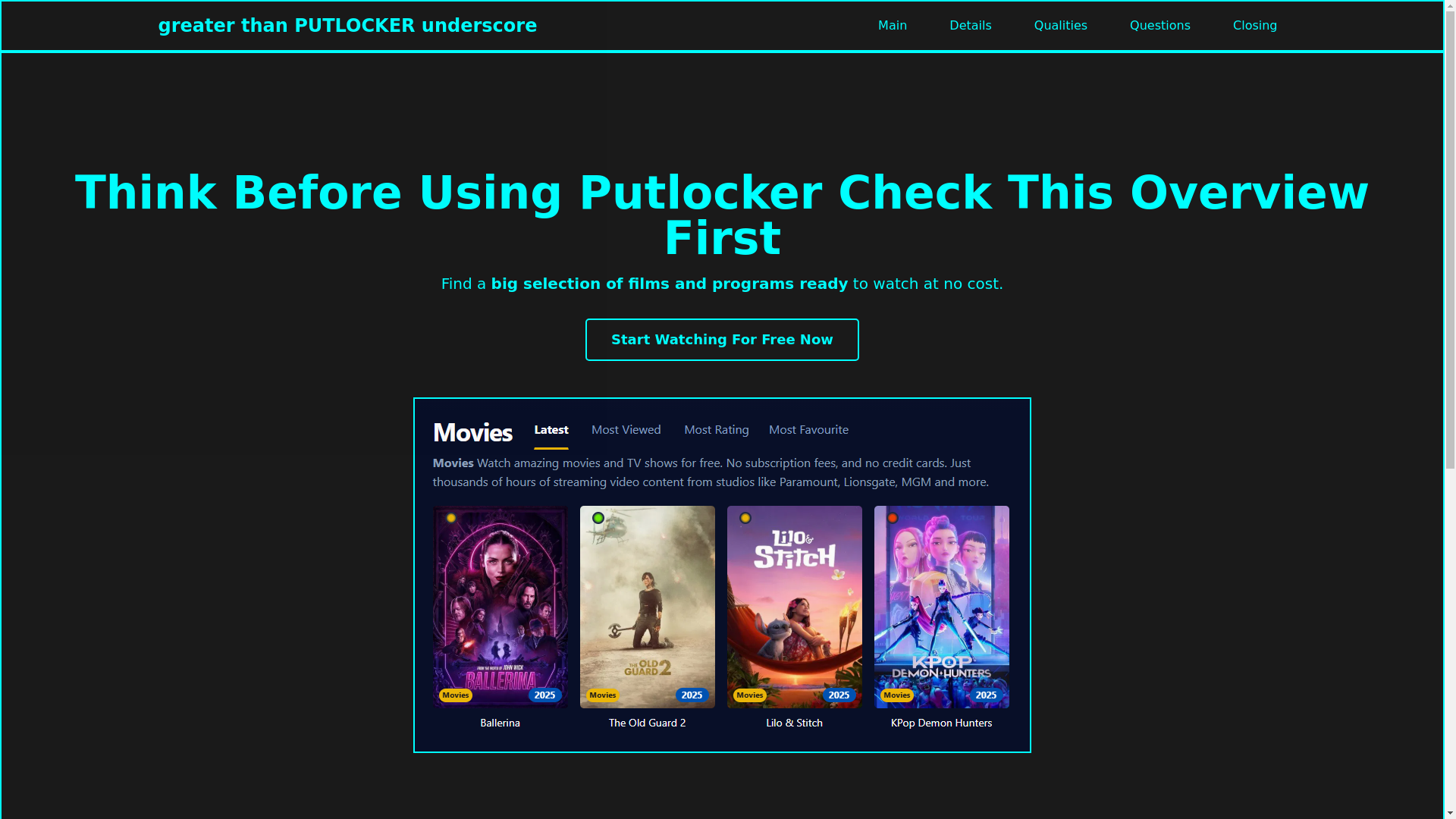website screenshot of https://putlocker-s8w1.pages.dev/