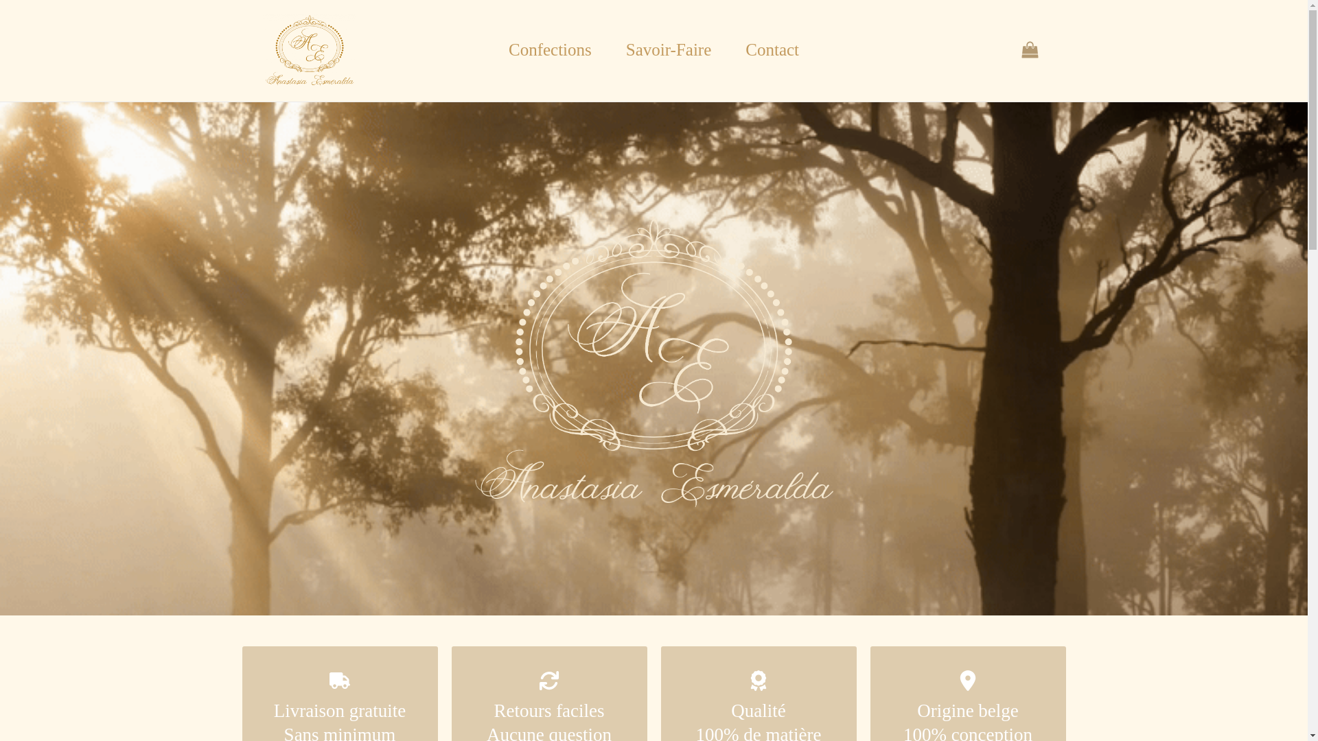 website screenshot of https://anastasiaesmeralda.be/