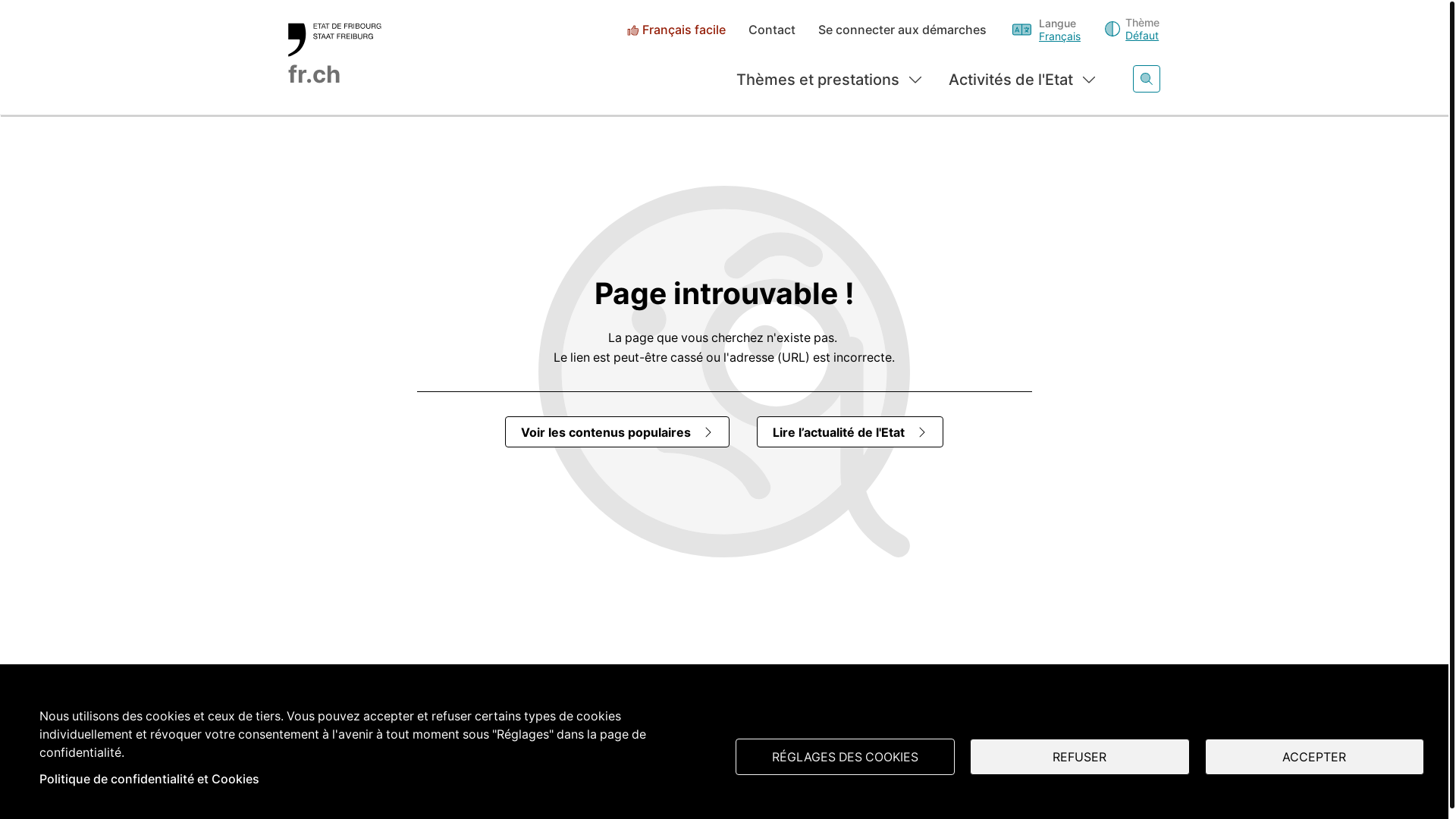 website screenshot of https://www.fr.ch/RQ93oVbJSp?mtm_campaign=Webform&mtm_source=email&mtm_cid=general_contact