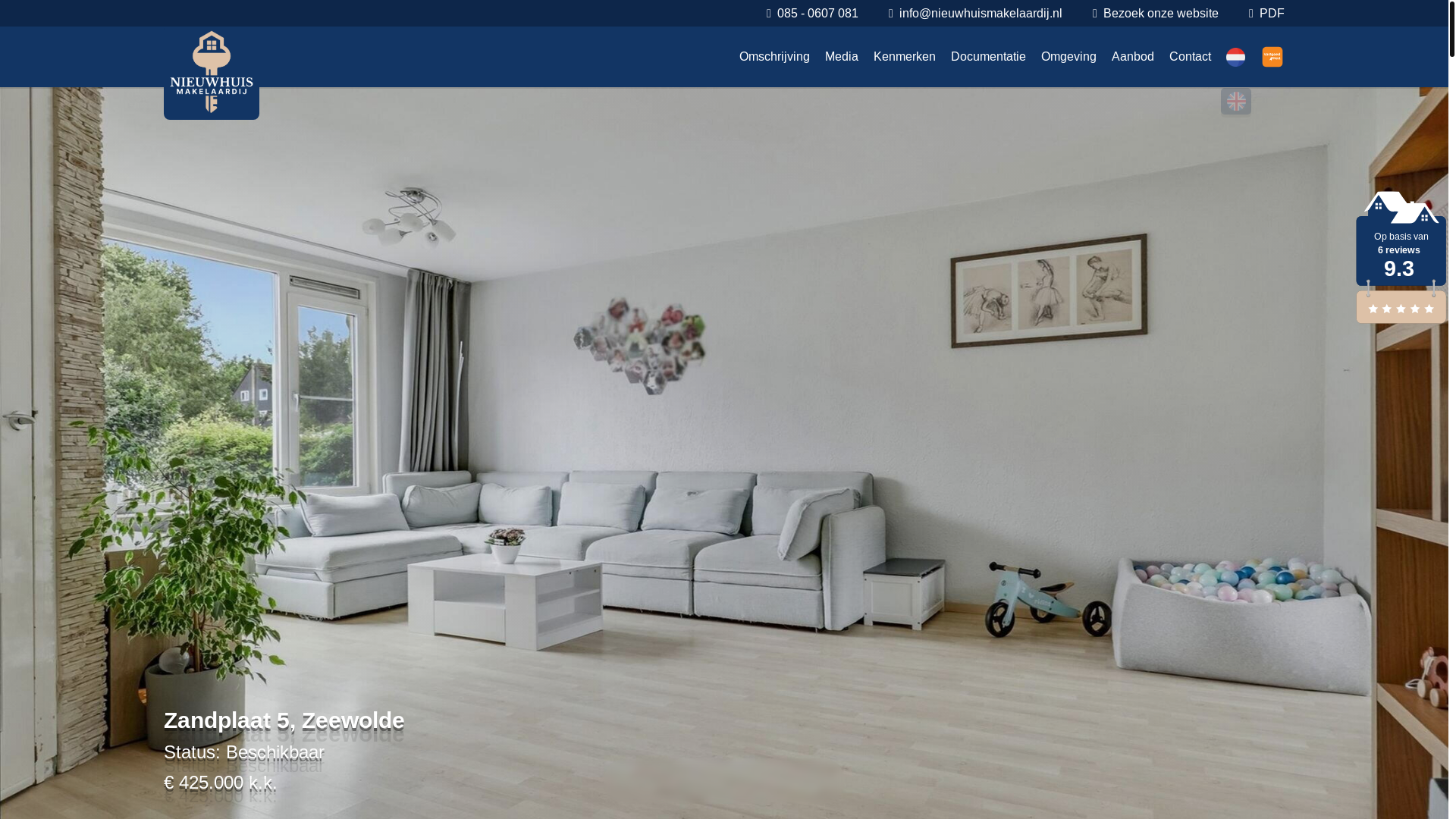 website screenshot of https://zandplaat5.nl/