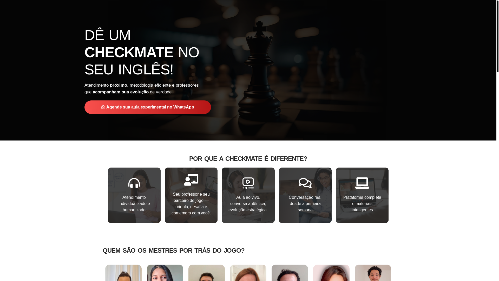 website screenshot of https://checkmateenglish.com.br/