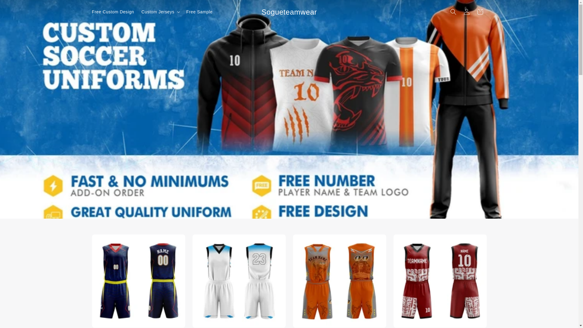 website screenshot of https://sogueteamwear.com/