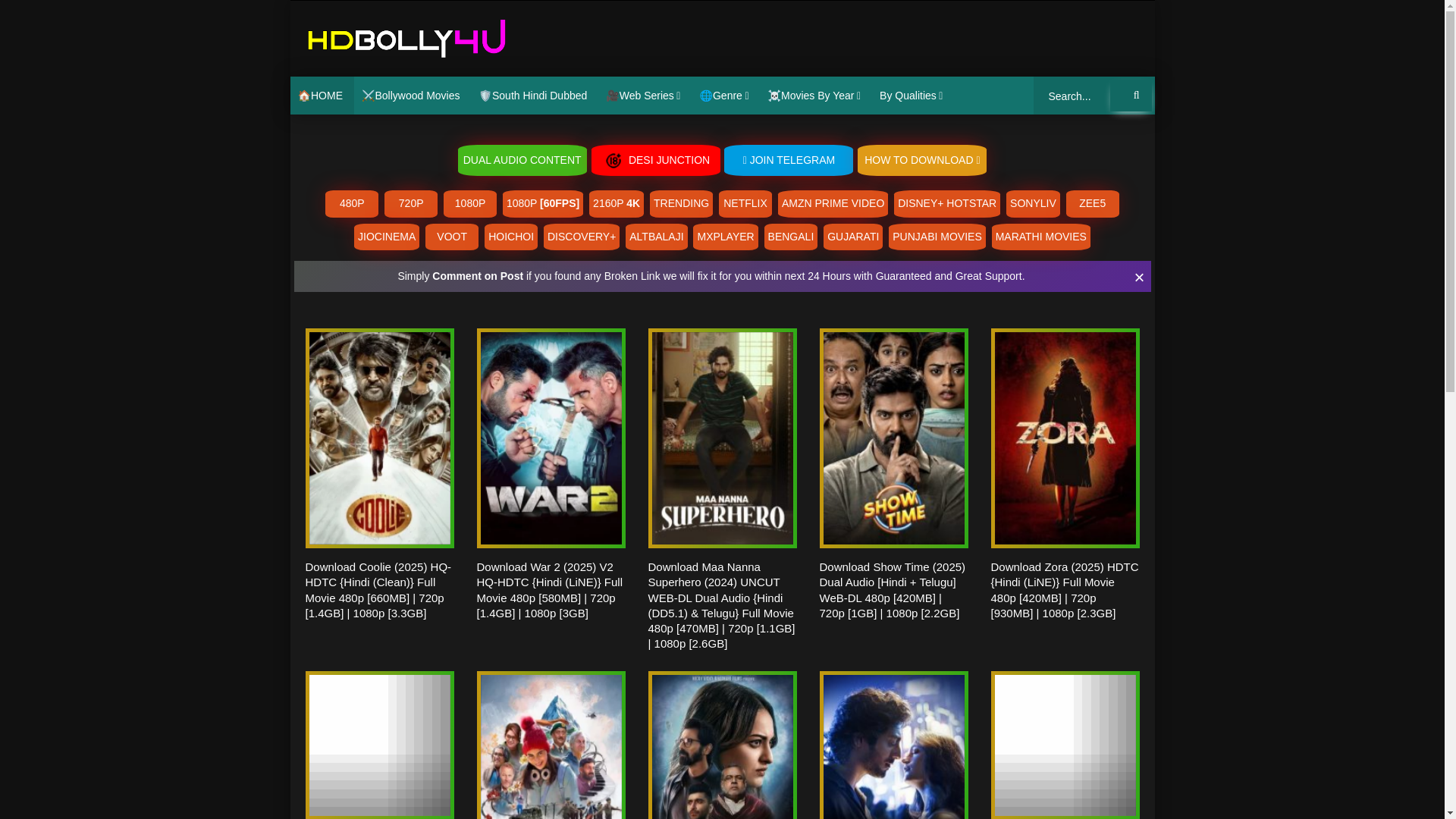website screenshot of https://hdbolly4u.store/