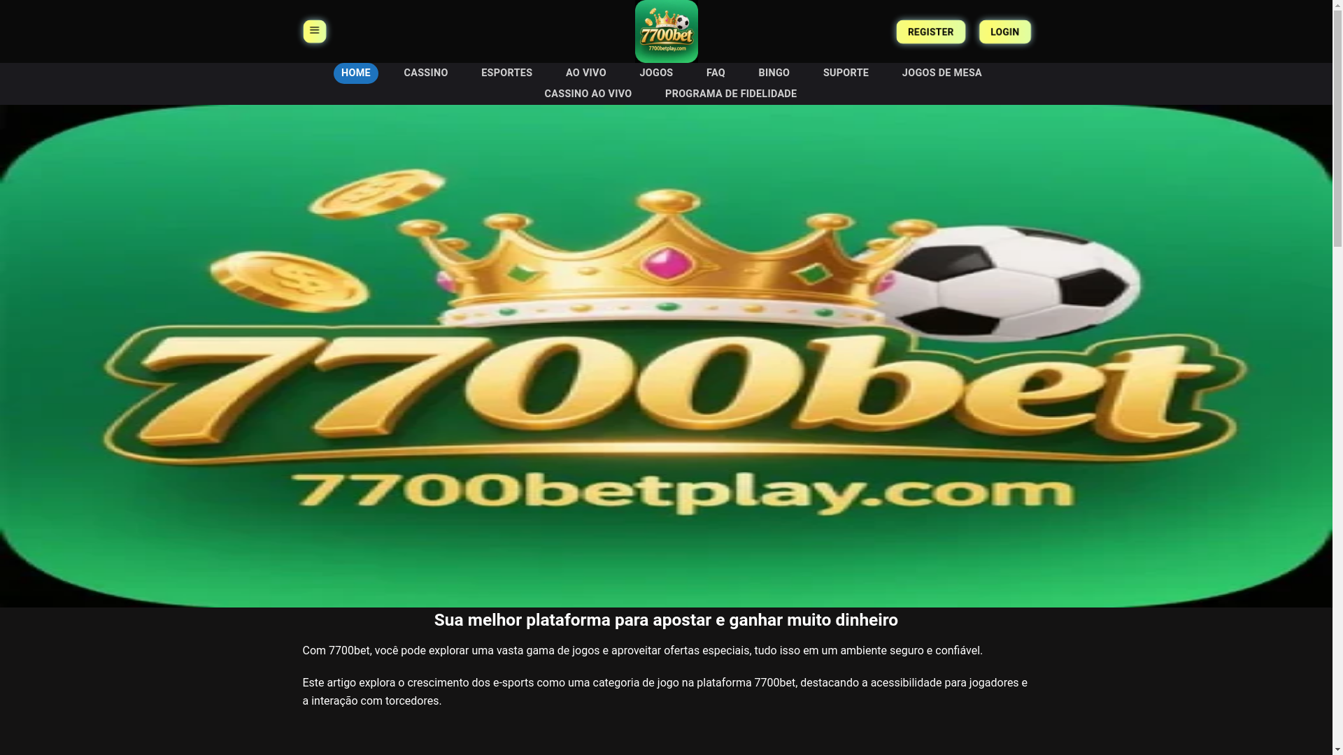 website screenshot of https://7700betplay.com/