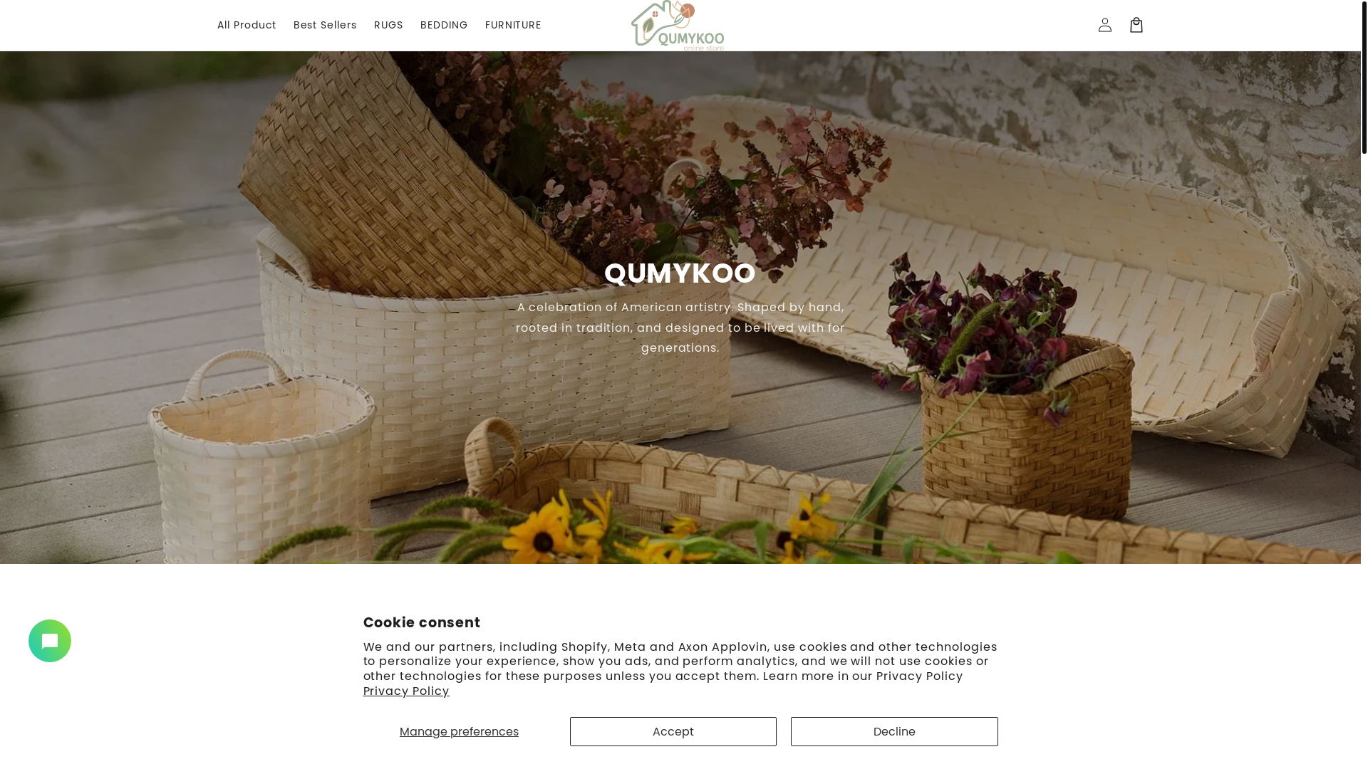 website screenshot of https://qumykoostore.com/