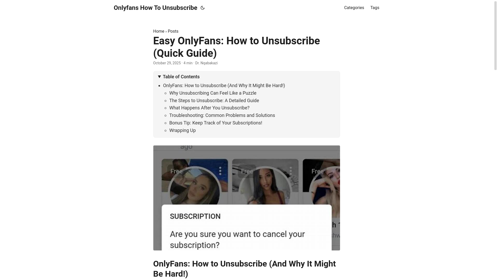 website screenshot of https://onlyfans-how-to-unsubscribe.pages.dev/