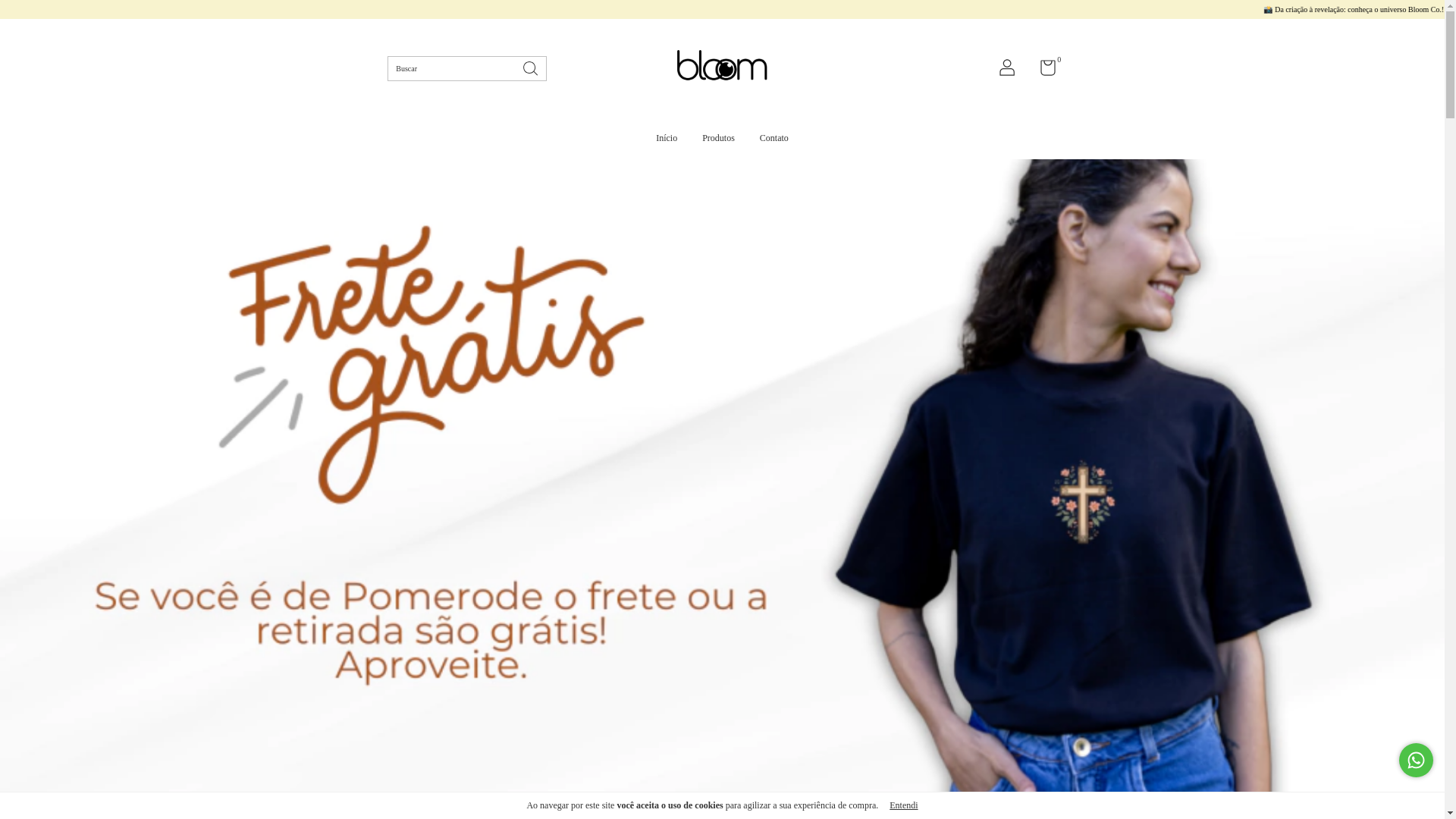 website screenshot of https://bloomcriacoes.com.br/